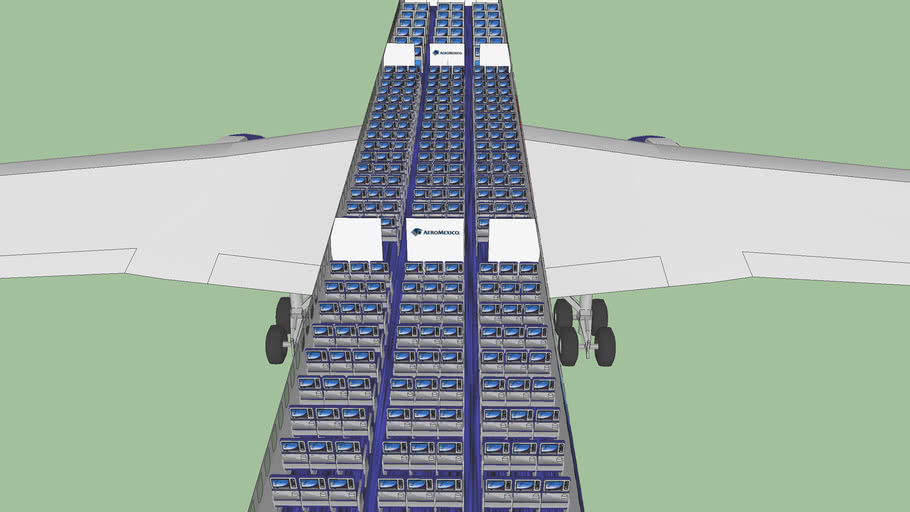 Aeromexico Boeing 787 8 Cabin Interior 3d Warehouse