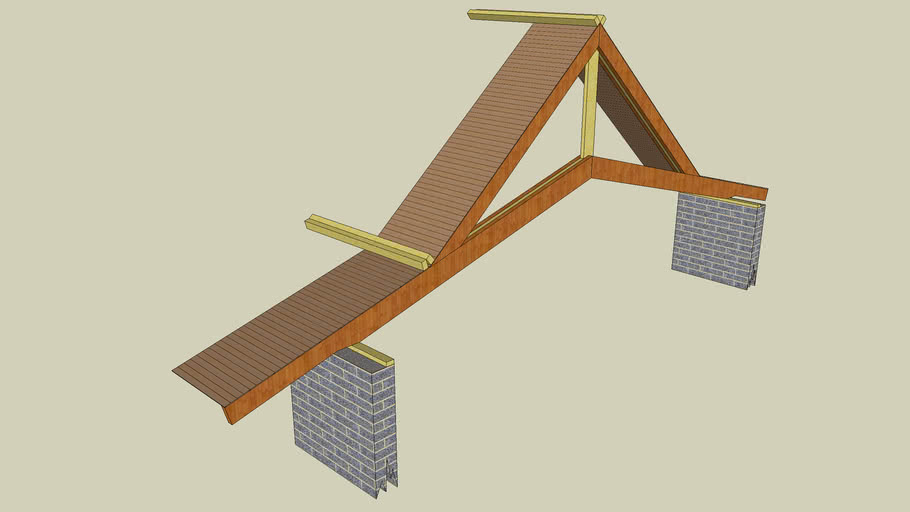 5840mm_15-40degree_Exposed Scissor Truss | 3D Warehouse