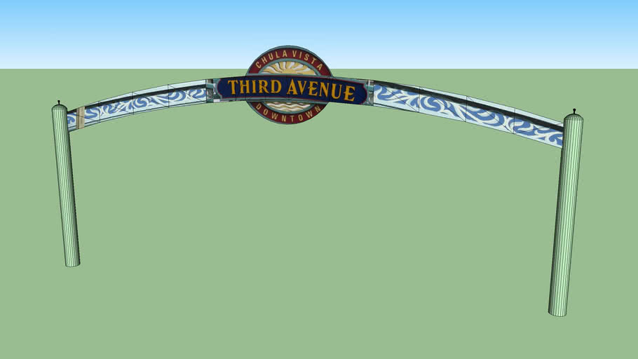 Third Avenue Downtown Chula Vista Sign | 3D Warehouse