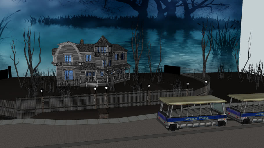 THE MUNSTERS HOUSE UNIVERSAL STUDIOS HOLLYWOOD 3D Warehouse