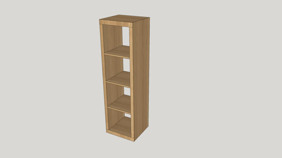 Ikea Kallax Shelving Unit Oak Effect 42x147 Cm 3d Warehouse