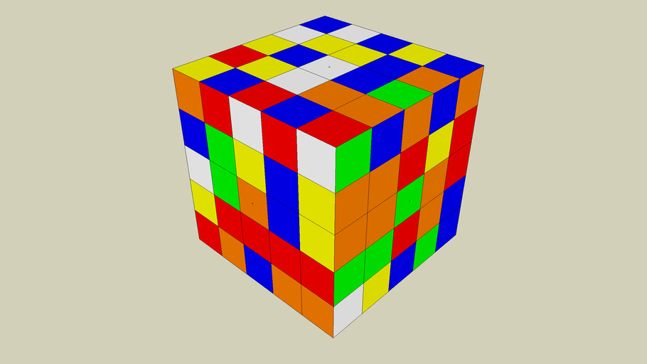 Scrambled 5 5 5 Rubik S Cube For Food Eater 3d Warehouse