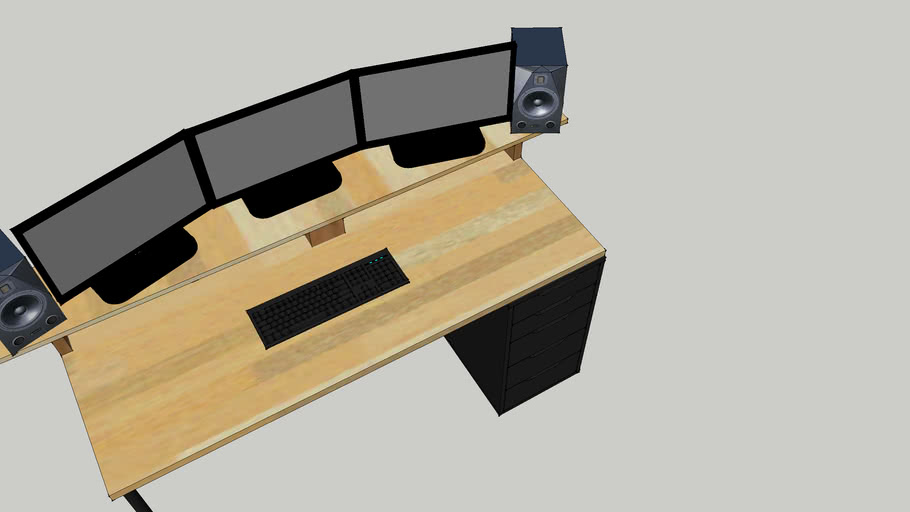 Music Production Desk Parts From Ikea 3d Warehouse