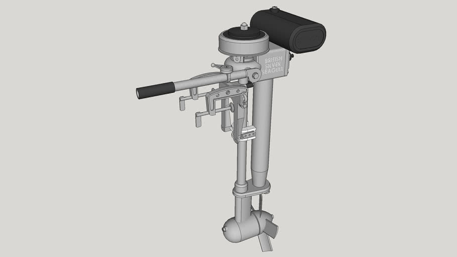 British Seagull Silver Century Plus Outboard Motor 3D Warehouse