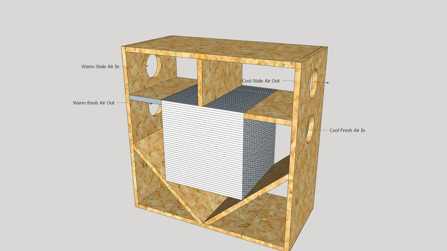 DIY Heat Recovery Ventilator with 160mm core 3D Warehouse