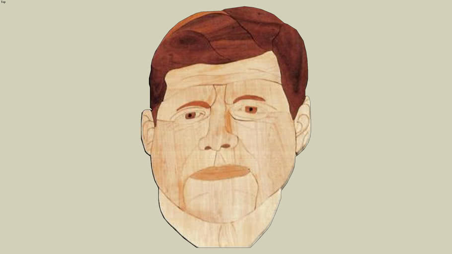 President Kennedy in Wood by Don Collins