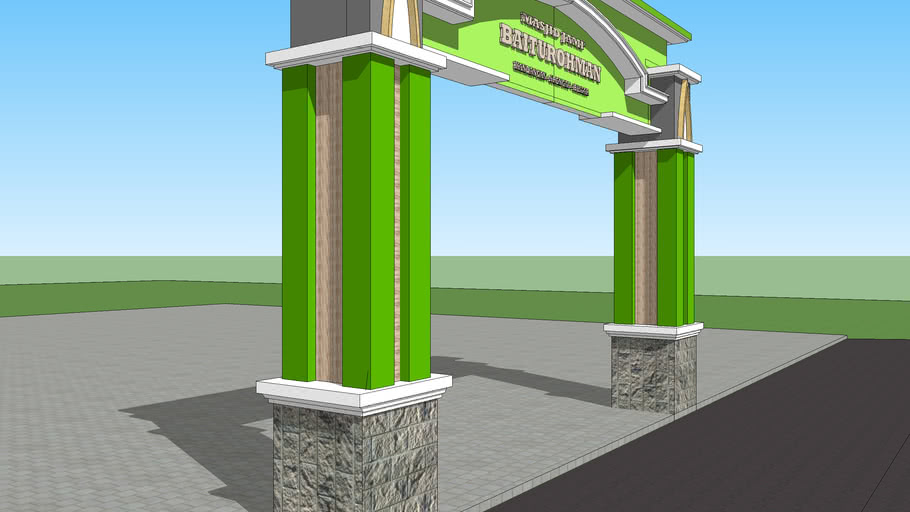 Gapura Masjid Baiturrohman | 3D Warehouse