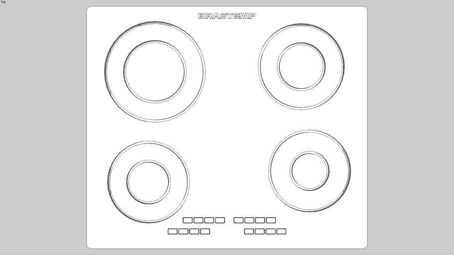 Cooktop 4 Bocas Brastemp 3D Warehouse