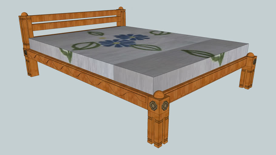 traditional wooden cot