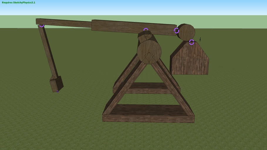 Working SketchyPhysics Trebuchet | 3D Warehouse