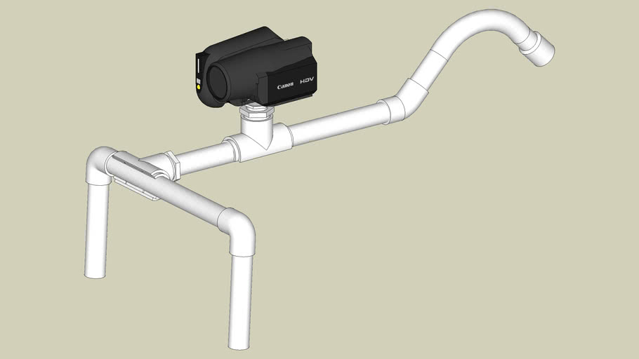 PVC Shoulder rig for small video camera