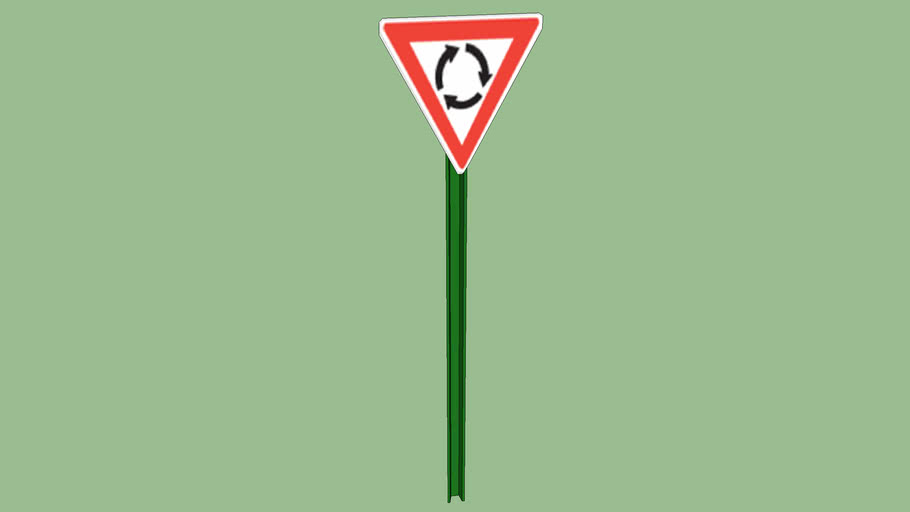 Roundabout Give way sign