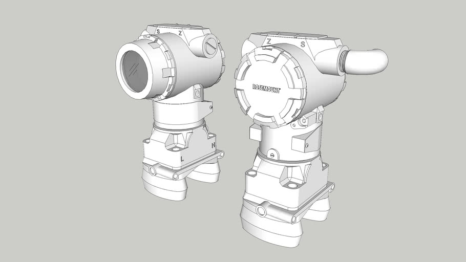 Rosemount Transmitter Head 3051 Model 3d Warehouse