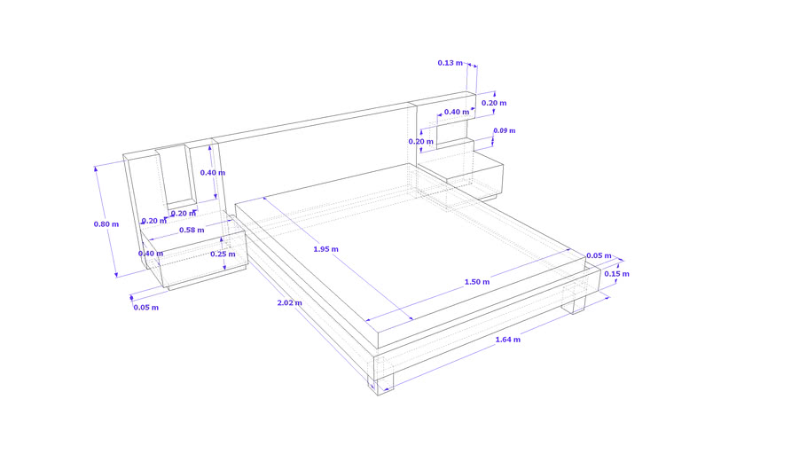 CAMA MEDIDAS GERAIS | 3D Warehouse