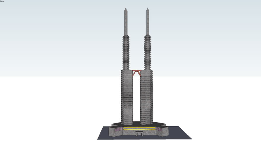 Petronas Twin Tower 双峰塔 3d Warehouse