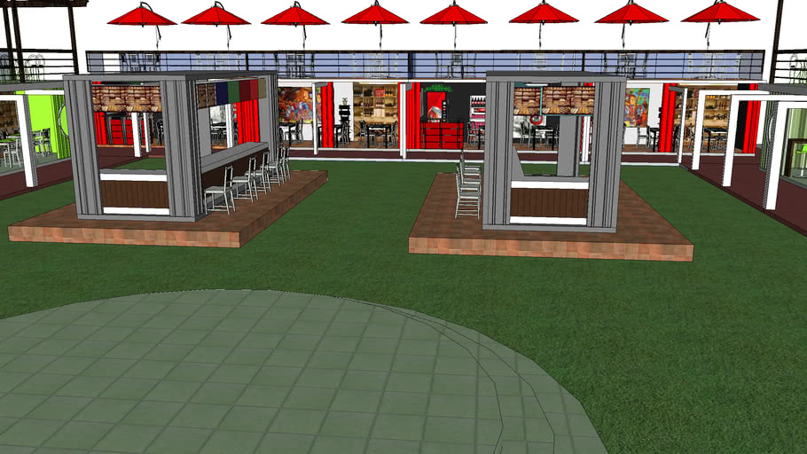 foodcourt container 3D Warehouse