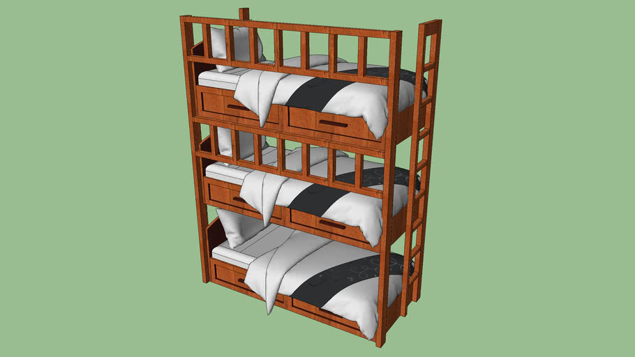 Triple Bed Bunk 3D Warehouse