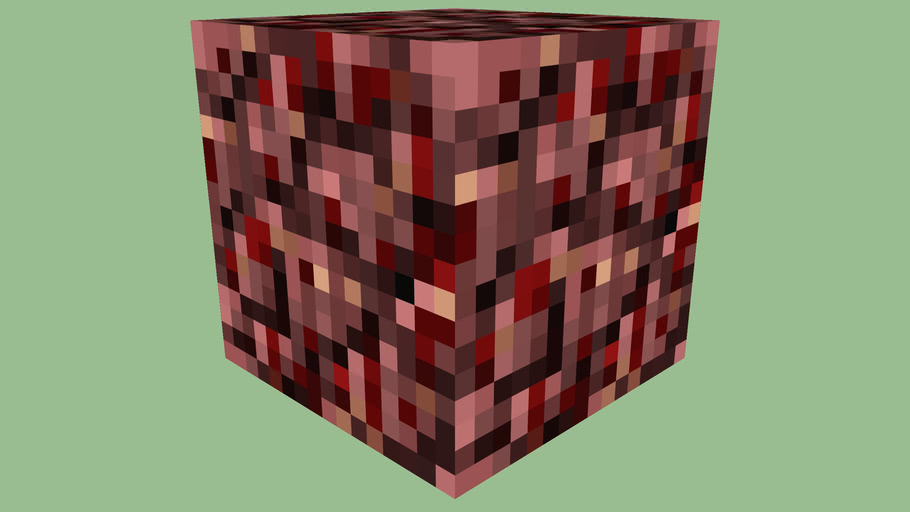 An accurate representation of a Minecraft Netherrack Block. 