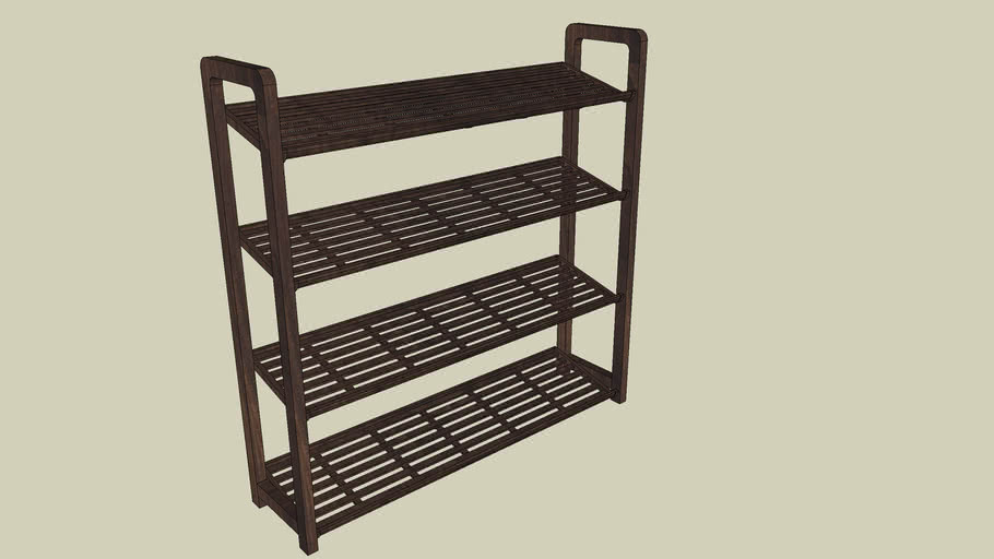 Xl Wooden Shoerack 3d Warehouse