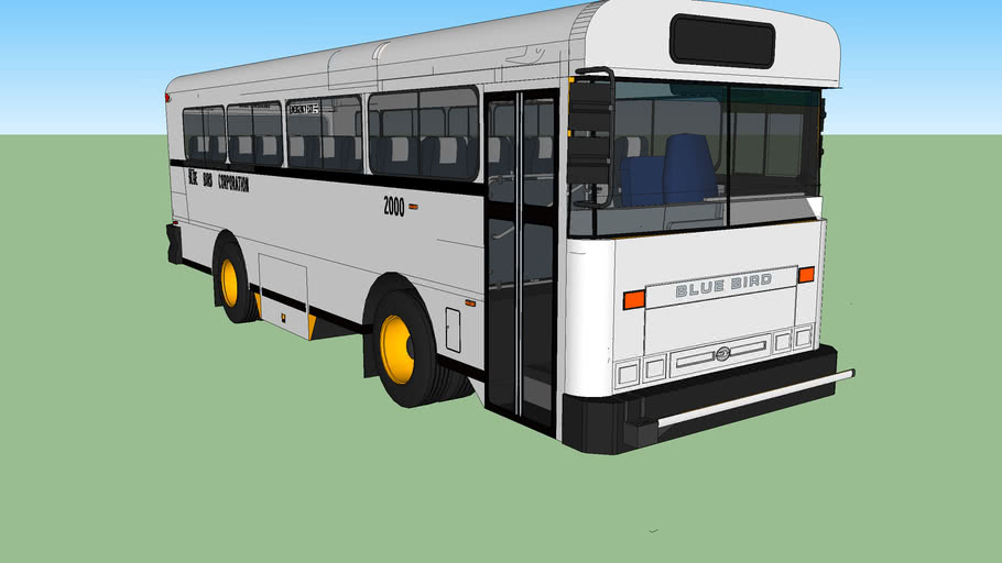 1996 Blue Bird Q-Bus 30 passenger commercial bus | 3D Warehouse