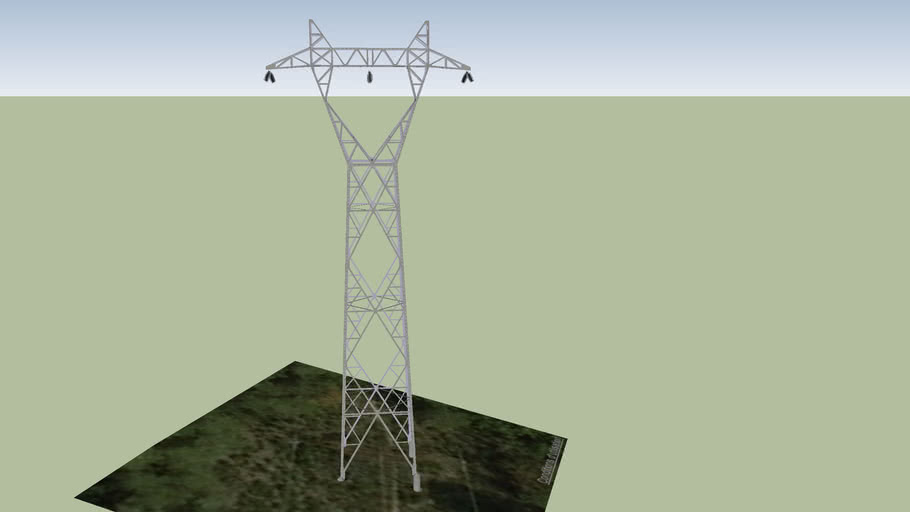 Ligne Tht 225kv Cagnes Mer Mougins Pylone Chat Ancrage 05 3d Warehouse