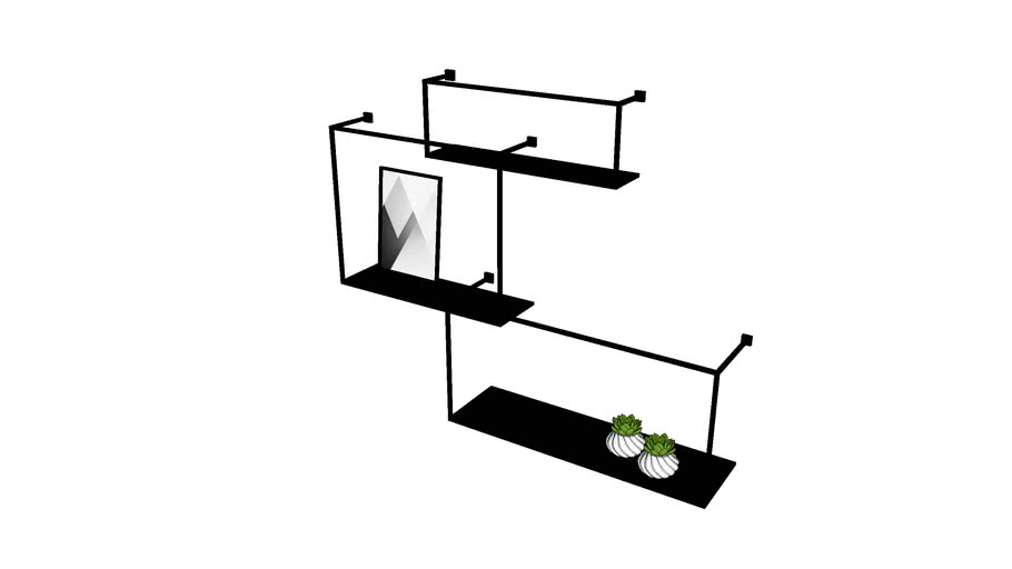 MATTE BLACK FLOATING SHELVES 3D Warehouse