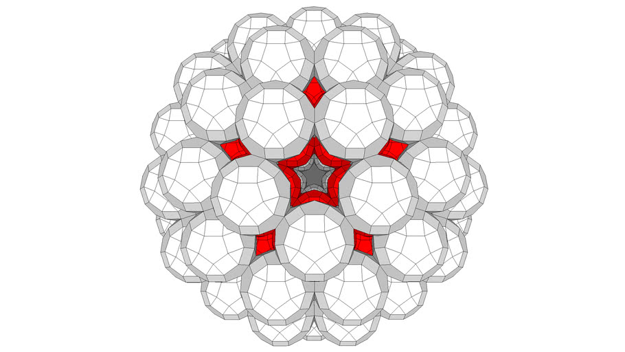 Z Little Rhombicosidodecahedron N°3 Fractal Ratio 1 Phi Grow Perfect 3d Warehouse 