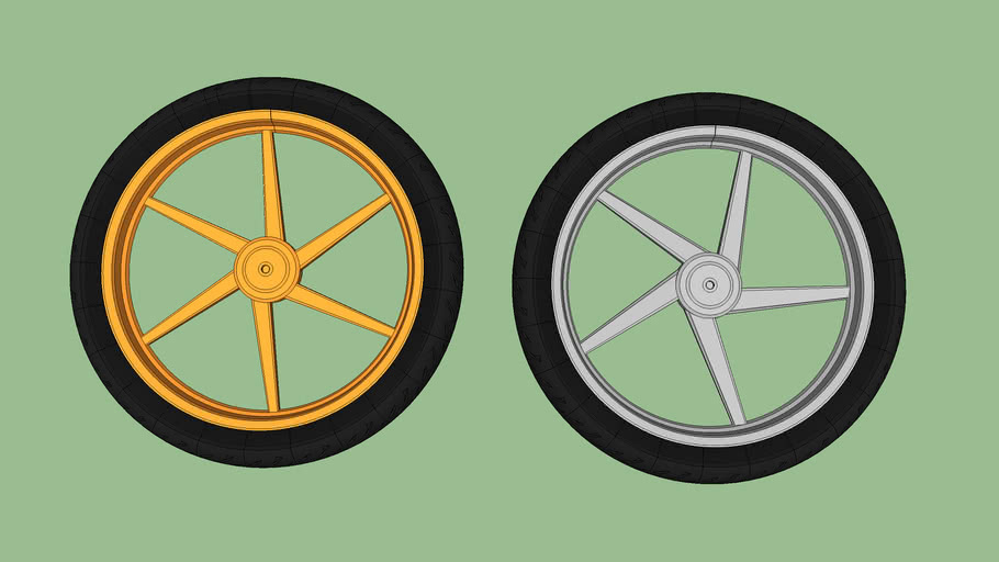 Motorcycle Tire And Rims 3D Warehouse