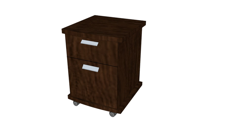 Dark Wooden Filing Cabinet 3d Warehouse