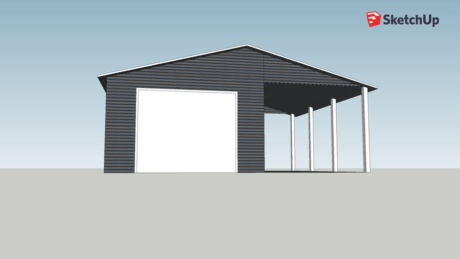 ONWAAR solo Zuivelproducten garage + veranda | 3D Warehouse