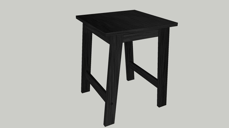 Mainstays Black Wood Grain Pilson End Table 3D Warehouse