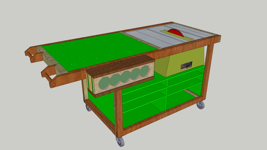 Ryobi ETS1526HG table saw extension 2 3D Warehouse