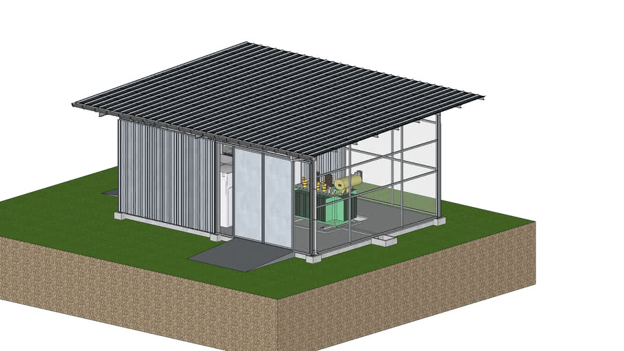 Powerhouse versi atap  satu kemiringan  3D Warehouse