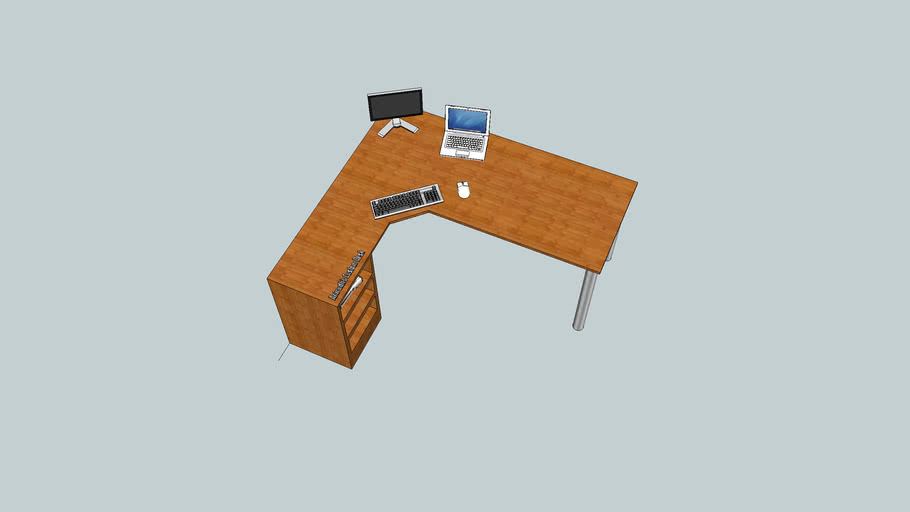 An Ergonomic L Shaped Desk 3d Warehouse