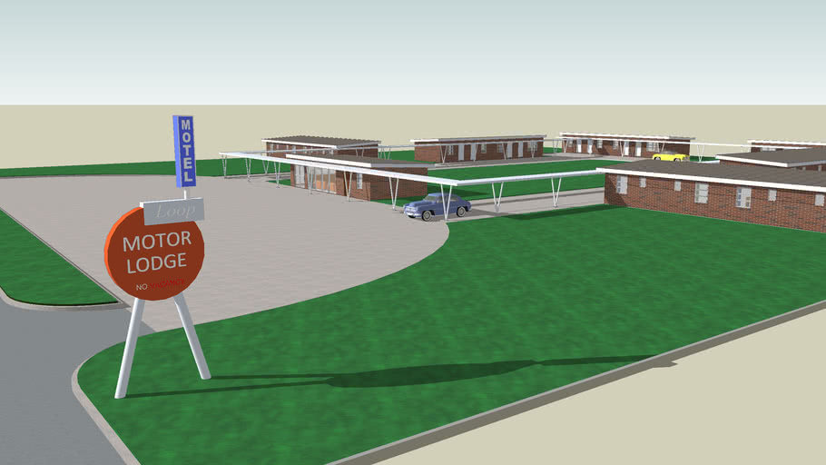 1950 Motor Court Motel 3D Warehouse