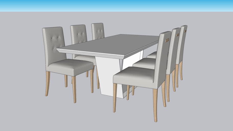 Mesa De Jantar 6 Lug 3d Warehouse