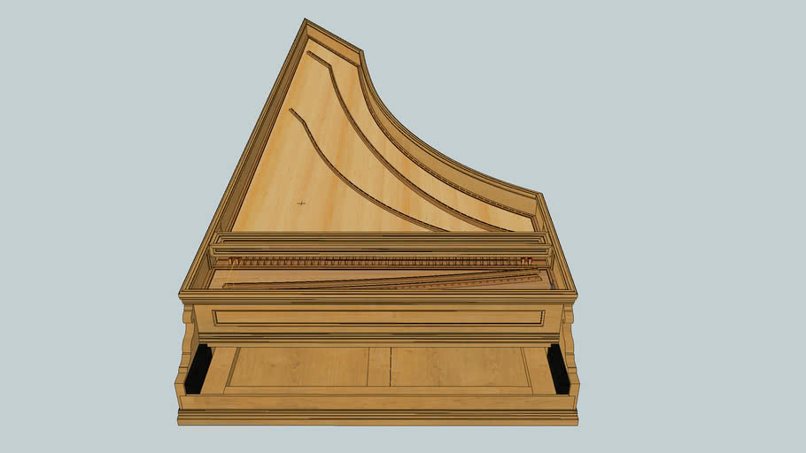 Neapolitan harpsichord 3D Warehouse