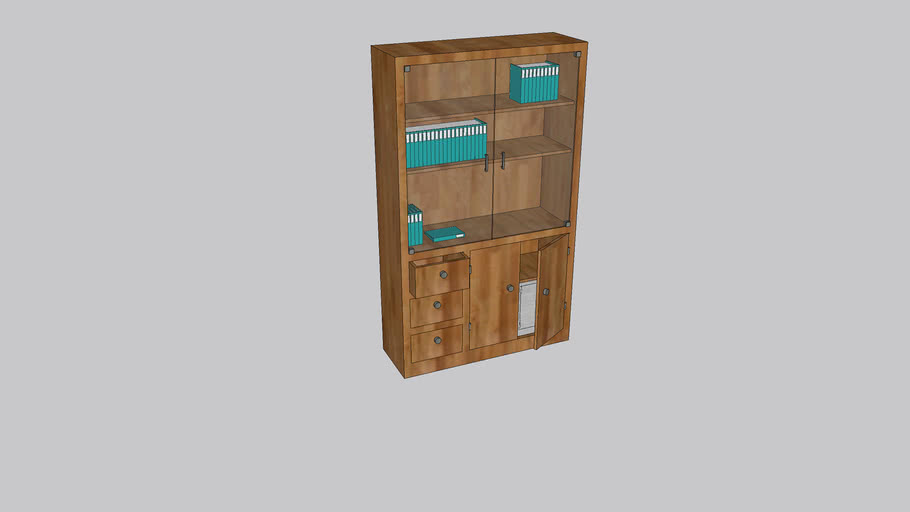 Wooden File Cabinet Big 3d Warehouse