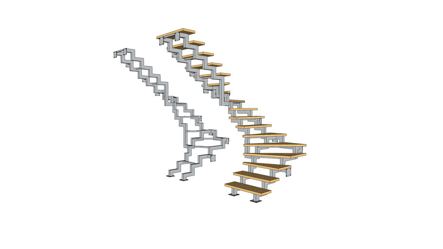 лестница, косоур ГН 80x60x3мм | 3D Warehouse
 Косоур