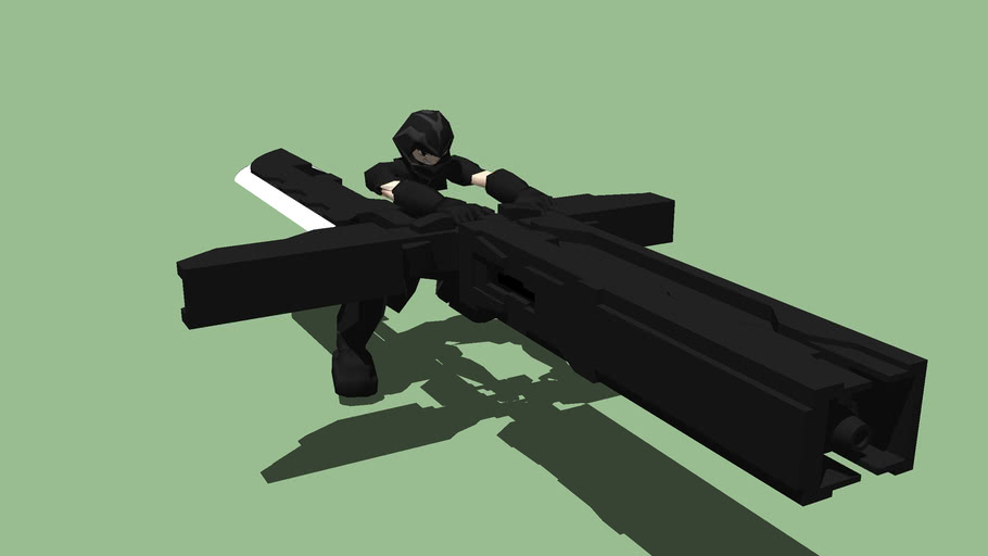 Anime Model With Big Weapon V2 3d Warehouse