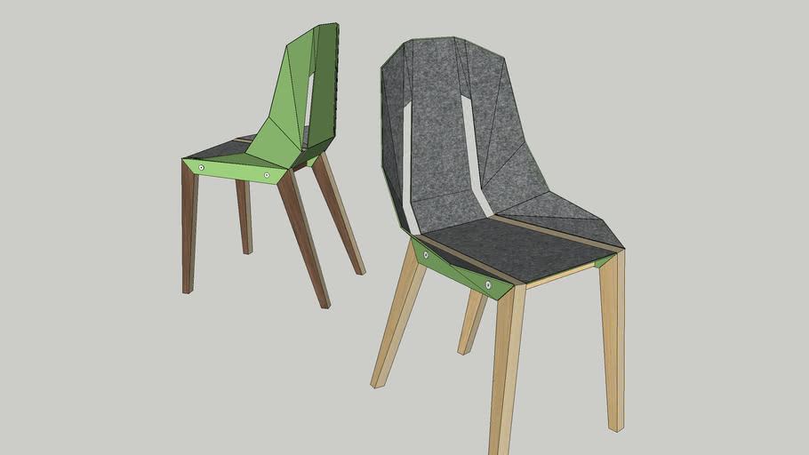 FELT DIAGO chair by Tabanda -  mint green