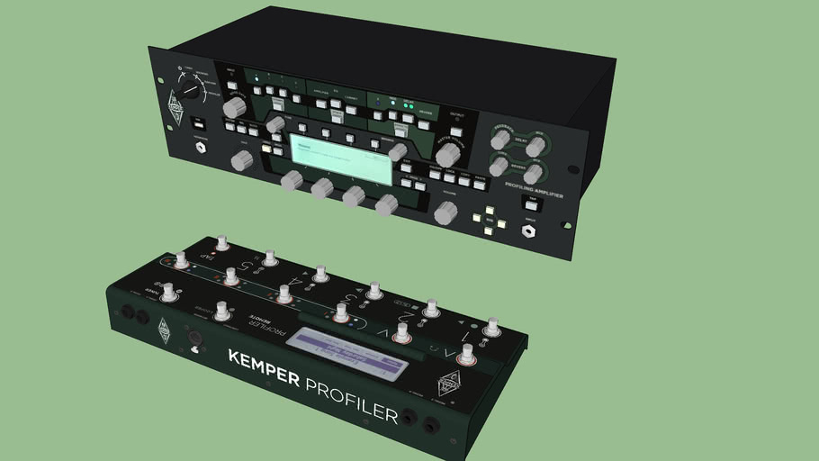 Kemper Amps Power Rack And Floor Controller Profiler 3d Warehouse