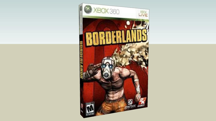 Borderlands Xbox 360 game case 3D Warehouse