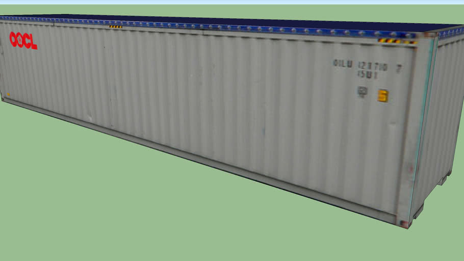 OOCL Open Top Container 40' 3D Warehouse
