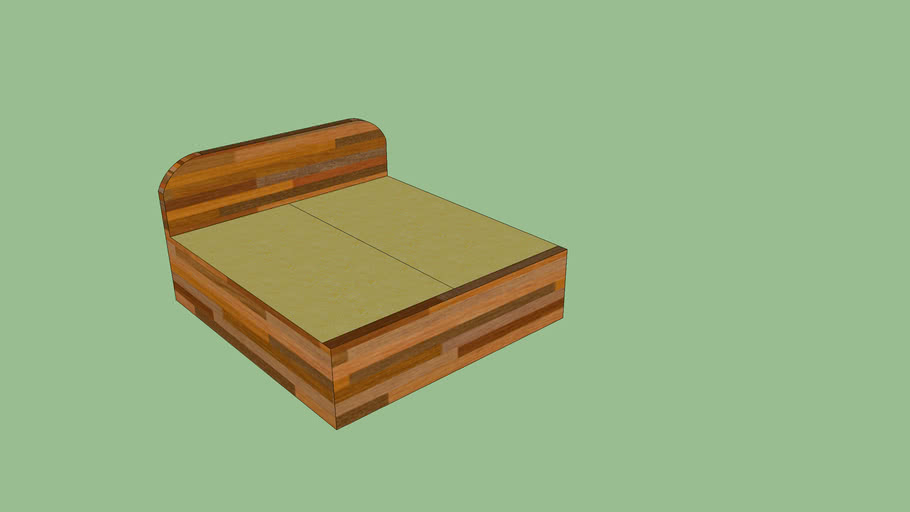 wooden cot with storage