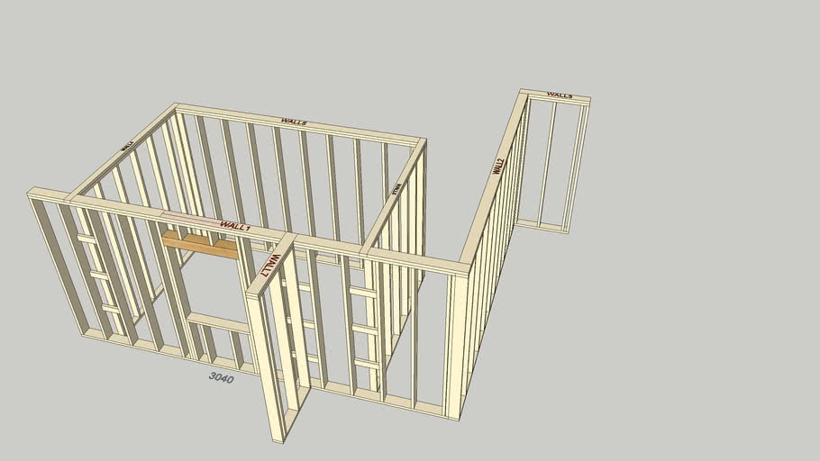 Wall Framing Interior and Exterior | 3D Warehouse