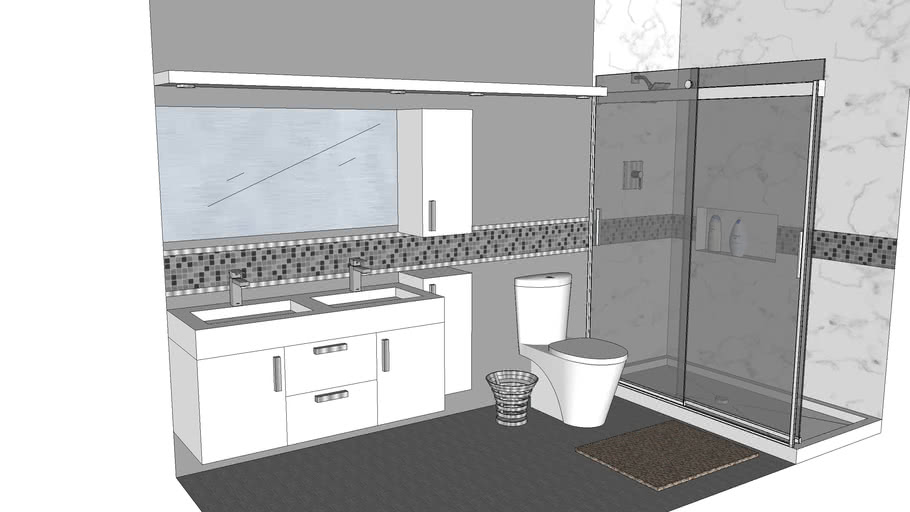 5x11 bathroom layout with double sink