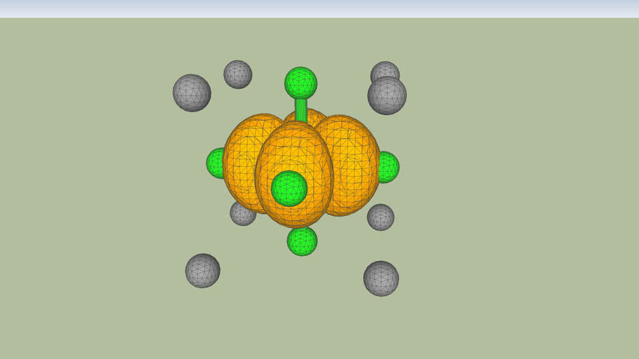 D X2y2 Orbital Superimosed On An Octahedral Model 3d Warehouse
