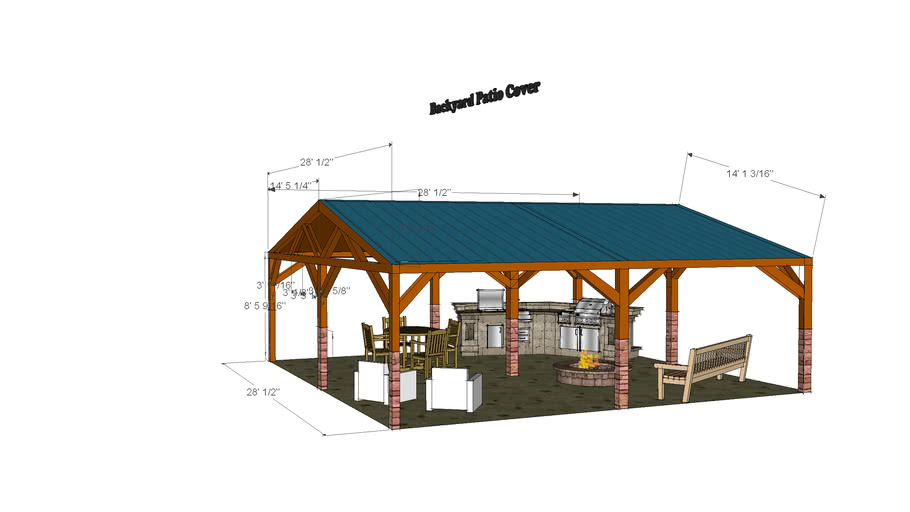 Stand Alone Patio Cover 3d Warehouse