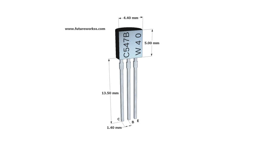 10x BC547B NPN Transistor – 500 MW, 100 MA, TO-92 Gehäuse – Für Elektronikprojekte & Reparaturen
